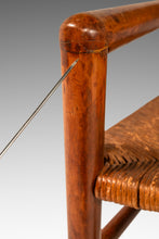 Load image into Gallery viewer, Rare Mid-Century Modern Armchair in Original Condition in Oak & Rush by Mel Smilow for Smilow-Thielle, USA, c. 1950s
