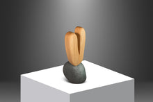 Load image into Gallery viewer, 2-Piece Organic Abstract Modern "V" Sculpture in Solid Soapstone & Ash by Mark Leblanc for Leblanc Studios, USA, c. 2020s-ABT Modern