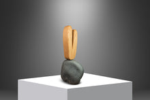 Load image into Gallery viewer, 2-Piece Organic Abstract Modern "V" Sculpture in Solid Soapstone & Ash by Mark Leblanc for Leblanc Studios, USA, c. 2020s-ABT Modern