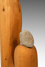 Load image into Gallery viewer, 2-Piece Organic Modern Abstract Freestanding Sculpture in Solid Cypress & Stone by Mark Leblanc for Leblanc Studios, USA, c. 2020s-ABT Modern