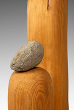 Load image into Gallery viewer, 2-Piece Organic Modern Abstract Freestanding Sculpture in Solid Cypress & Stone by Mark Leblanc for Leblanc Studios, USA, c. 2020s-ABT Modern