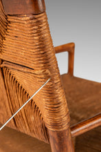 Load image into Gallery viewer, Rare Mid-Century Modern Armchair in Original Condition in Oak & Rush by Mel Smilow for Smilow-Thielle, USA, c. 1950s