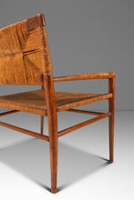 Load image into Gallery viewer, Rare Mid-Century Modern Armchair in Original Condition in Oak & Rush by Mel Smilow for Smilow-Thielle, USA, c. 1950s