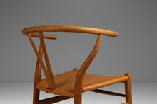 Load image into Gallery viewer, A Set of Eight (8) Bespoke CH24 Wishbone Dining Chairs in Oak and Leather by Hans Wegner for Carl Hansen & Søn, Denmark, c. 1960s-ABT Modern