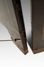 Load image into Gallery viewer, Antique Chinese Black Lacquered Four Panel Folding Screen Room Divider w/ Carved Hardstone, China, c. 1950s-ABT Modern