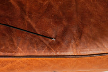 Load image into Gallery viewer, Art Deco Mid-Century Modern Loveseat Sofa with Sculptural Arms in Patinaed Leather, USA, c. 1970s-ABT Modern