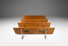 Load image into Gallery viewer, Bauhaus Mid-Century Modern Five-Tier Bookshelf Etagere in Chrome & Beech by Marcel Breuer, Italy, c. 1980s-ABT Modern