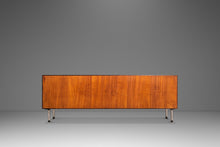 Load image into Gallery viewer, Bespoke 6ft Danish Mid-Century Modern Sofa Table / Display / Bookcase in Rosewood w/ Glass Sliding Doors, Denmark, c. 1960s-ABT Modern
