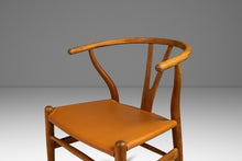 Load image into Gallery viewer, Bespoke CH24 Wishbone Desk Chair in Oak & Leather by Hans Wegner for Carl Hansen and Son (Imported by Illums Bolighus), Denmark, c. 1950s-ABT Modern