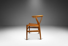 Load image into Gallery viewer, Bespoke CH24 Wishbone Desk Chair in Oak & Leather by Hans Wegner for Carl Hansen and Son (Imported by Illums Bolighus), Denmark, c. 1950s-ABT Modern