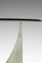 Load image into Gallery viewer, Brasilia Inspired Brutalist Hand-Welded Coffee Table in Solid Aluminum w/ Glass Top Attributed to Donald Drumm, USA, c. 1960s-ABT Modern