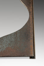 Load image into Gallery viewer, Brutalist Industrial Mirror Cut From Raw Patinaed Architectural Steel by Mark Leblanc for Leblanc Studios, USA, c. 2024-ABT Modern