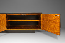 Load image into Gallery viewer, Brutalist Sculptural Diamond Faced Credenza / Sideboard With Leather Top, Italy, c. 1970s-ABT Modern
