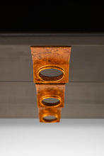 Load image into Gallery viewer, Brutalist Sculptural Diamond Faced Credenza / Sideboard With Leather Top, Italy, c. 1970s-ABT Modern