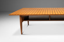 Load image into Gallery viewer, Custom-Made Two-Tone Mid-Century Modern Coffee Table w/ Drop-Leaf in Maple & Walnut, USA, c. 1960s-ABT Modern