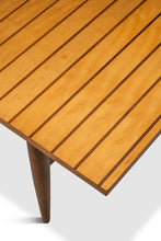 Load image into Gallery viewer, Custom-Made Two-Tone Mid-Century Modern Coffee Table w/ Drop-Leaf in Maple & Walnut, USA, c. 1960s-ABT Modern