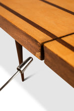 Load image into Gallery viewer, Custom-Made Two-Tone Mid-Century Modern Coffee Table w/ Drop-Leaf in Maple & Walnut, USA, c. 1960s-ABT Modern
