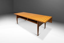 Load image into Gallery viewer, Custom-Made Two-Tone Mid-Century Modern Coffee Table w/ Drop-Leaf in Maple & Walnut, USA, c. 1960s-ABT Modern