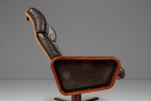 Load image into Gallery viewer, Set of Two (2) Scandinavian Modern Reclining Lounge Chairs & Ottomans by Soda Galvano for Vatne Mobler, Norway, c. 1970s