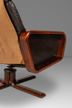 Load image into Gallery viewer, Set of Two (2) Scandinavian Modern Reclining Lounge Chairs & Ottomans by Soda Galvano for Vatne Mobler, Norway, c. 1970s