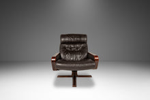 Load image into Gallery viewer, Set of Two (2) Scandinavian Modern Reclining Lounge Chairs & Ottomans by Soda Galvano for Vatne Mobler, Norway, c. 1970s