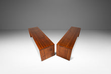Load image into Gallery viewer, Substantial Handmade Minimalist MCM Custom-Made Studio / Gallery Dining Table w/ Matching Benches Set in Walnut, USA, c. 1980s