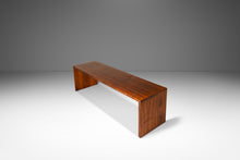 Load image into Gallery viewer, Substantial Handmade Minimalist MCM Custom-Made Studio / Gallery Dining Table w/ Matching Benches Set in Walnut, USA, c. 1980s