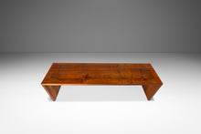 Load image into Gallery viewer, Substantial Handmade Minimalist MCM Custom-Made Studio / Gallery Dining Table w/ Matching Benches Set in Walnut, USA, c. 1980s