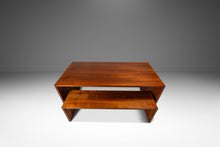 Load image into Gallery viewer, Substantial Handmade Minimalist MCM Custom-Made Studio / Gallery Dining Table w/ Matching Benches Set in Walnut, USA, c. 1980s