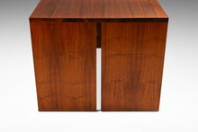 Load image into Gallery viewer, Substantial Handmade Minimalist MCM Custom-Made Studio / Gallery Dining Table w/ Matching Benches Set in Walnut, USA, c. 1980s