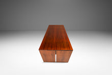 Load image into Gallery viewer, Substantial Handmade Minimalist MCM Custom-Made Studio / Gallery Dining Table w/ Matching Benches Set in Walnut, USA, c. 1980s