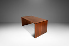 Load image into Gallery viewer, Substantial Handmade Minimalist MCM Custom-Made Studio / Gallery Dining Table w/ Matching Benches Set in Walnut, USA, c. 1980s