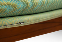 Load image into Gallery viewer, Danish Mid-Century Modern 2- Seater Loveseat in Solid Teak & Original Fabric by Domino Møbler, Denmark, c. 1970s-ABT Modern