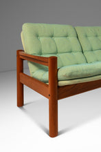 Load image into Gallery viewer, Danish Mid-Century Modern 2- Seater Loveseat in Solid Teak & Original Fabric by Domino Møbler, Denmark, c. 1970s-ABT Modern