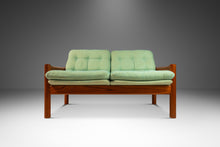 Load image into Gallery viewer, Danish Mid-Century Modern 2- Seater Loveseat in Solid Teak & Original Fabric by Domino Møbler, Denmark, c. 1970s-ABT Modern