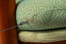 Load image into Gallery viewer, Danish Mid-Century Modern 2- Seater Loveseat in Solid Teak & Original Fabric by Domino Møbler, Denmark, c. 1970s-ABT Modern