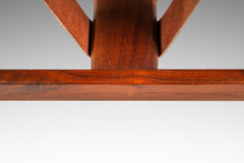 Load image into Gallery viewer, Danish Mid-Century Modern Brutalist Magazine Rack in Solid Teak with Leather Straps, Denmark, c. 1960s-ABT Modern