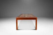 Load image into Gallery viewer, Danish Mid-Century Modern Coffee Table in Teak w/ Ceramic Tile Mosaic Inlay by Johannes Andersen, Denmark, c. 1970's-ABT Modern