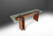 Load image into Gallery viewer, Danish Mid-Century Modern Console Table in Teak w/ Glass Top by Gustav Gaarde for Trekanten, Denmark, c. 1970s-ABT Modern