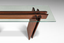 Load image into Gallery viewer, Danish Mid-Century Modern Console Table in Teak w/ Glass Top by Gustav Gaarde for Trekanten, Denmark, c. 1970s-ABT Modern