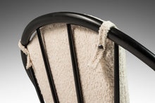 Load image into Gallery viewer, Danish Mid-Century Modern Ebonized "Hoop" / "Peacock" Chair in Walnut & White Bouclé by Ib Kofod-Larsen for Selig, Denmark, c. 1960s-ABT Modern
