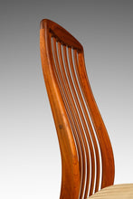 Load image into Gallery viewer, Danish Mid-Century Modern Ergonomic Contoured Side Dining Chair by Shou Andersen in Teak & Original Oatmeal Fabric, Denmark, c. 1970s-ABT Modern