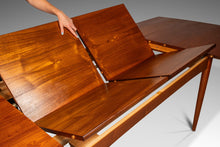 Load image into Gallery viewer, Danish Mid-Century Modern Expansion Dining Table in Teak w/ Stow in Table Double Butterfly Leaf Design, Denmark, c. 1960's-ABT Modern