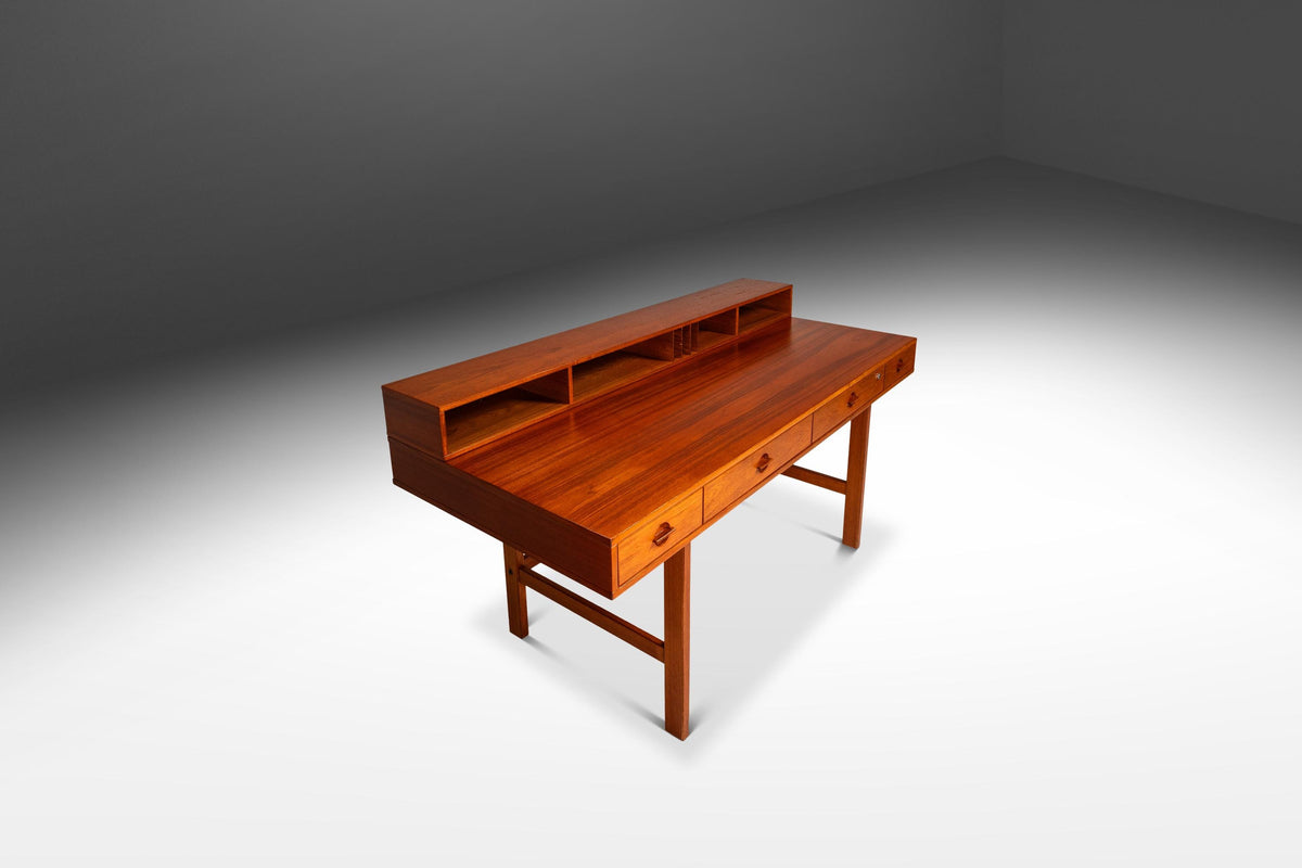 Danish Mid-Century Modern Flip-Top Executive Desk in Teak by Peter Løv