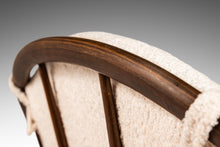Load image into Gallery viewer, Danish Mid-Century Modern "Hoop" / "Peacock" Chair in Walnut & White Bouclé by Ib Kofod-Larsen for Selig, Denmark, c. 1960s-ABT Modern