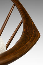 Load image into Gallery viewer, Danish Mid-Century Modern "Hoop" / "Peacock" Chair in Walnut & White Bouclé by Ib Kofod-Larsen for Selig, Denmark, c. 1960s-ABT Modern