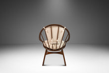 Load image into Gallery viewer, Danish Mid-Century Modern "Hoop" / "Peacock" Chair in Walnut & White Bouclé by Ib Kofod-Larsen for Selig, Denmark, c. 1960s-ABT Modern