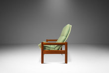 Load image into Gallery viewer, Danish Mid-Century Modern Lounge Chair w/ Matching Ottoman Set in Solid Teak by Domino Møbler, Denmark, c. 1970's-ABT Modern