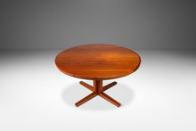 Load image into Gallery viewer, Danish Mid-Century Modern Round Expansion Dining Table w/ Pedestal Base in Teak by Skovby Møbelfabrik, Denmark, c. 1970's-ABT Modern