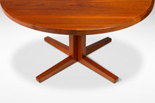 Load image into Gallery viewer, Danish Mid-Century Modern Round Expansion Dining Table w/ Pedestal Base in Teak by Skovby Møbelfabrik, Denmark, c. 1970's-ABT Modern